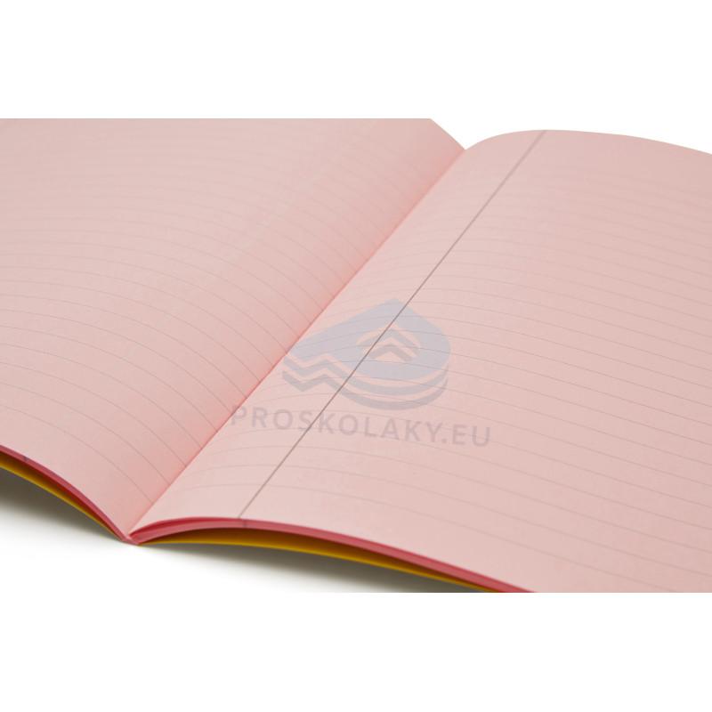 Sešity A4 s barevnými stránkami - linkovaný