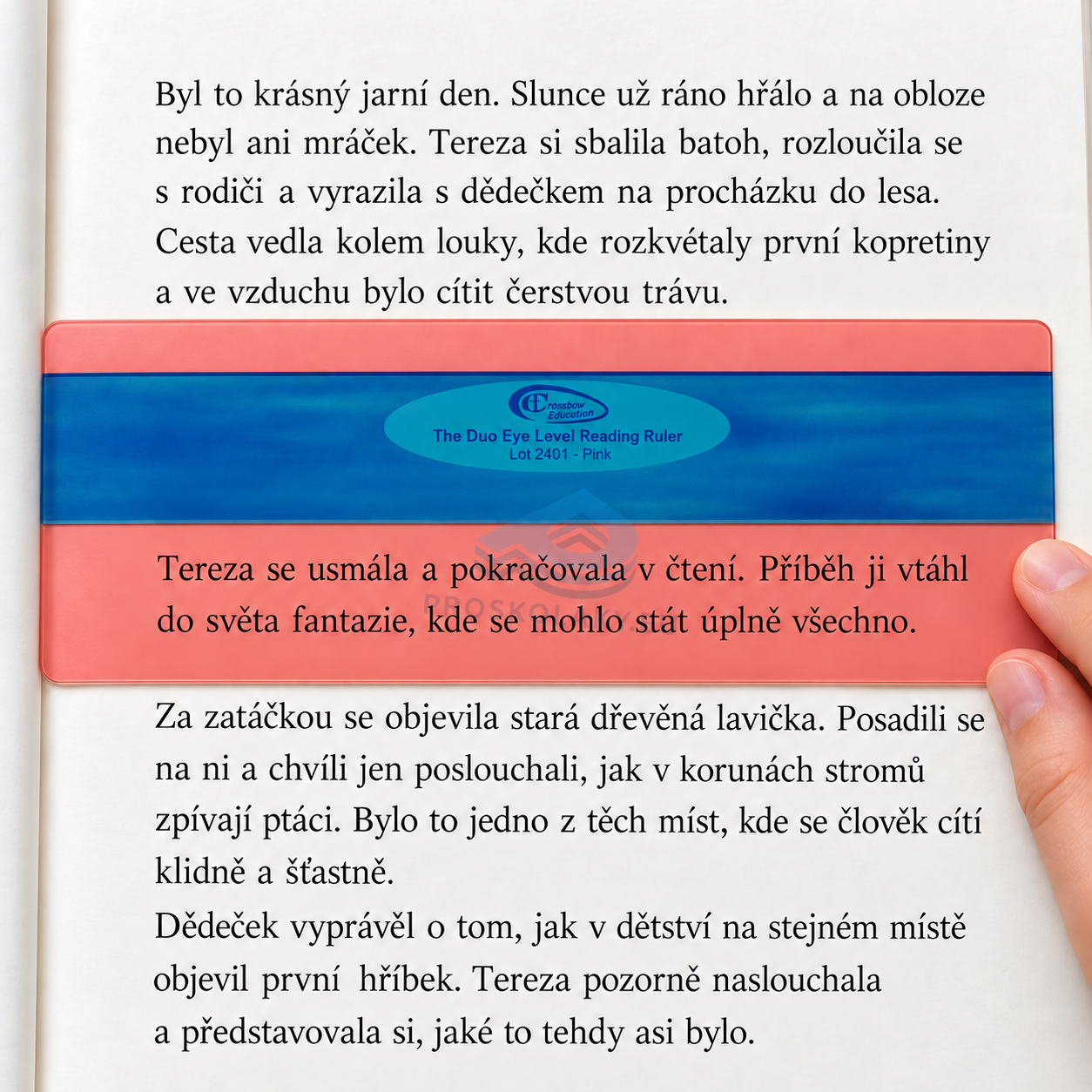 Sada 3 barevných čtecích ukazovátek se zvýrazňovacím pruhem