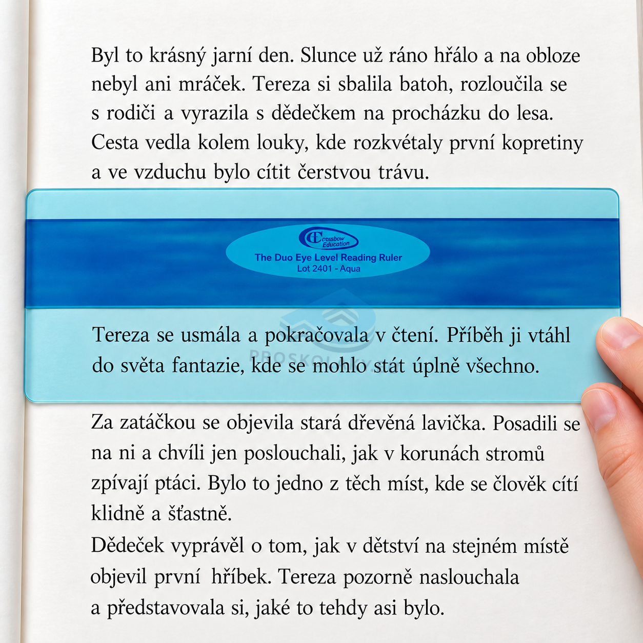 Barevné čtecí ukazovátko se zvýrazňovacím pruhem