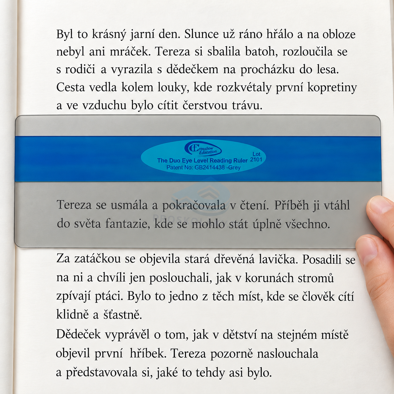 Barevné čtecí ukazovátko se zvýrazňovacím pruhem