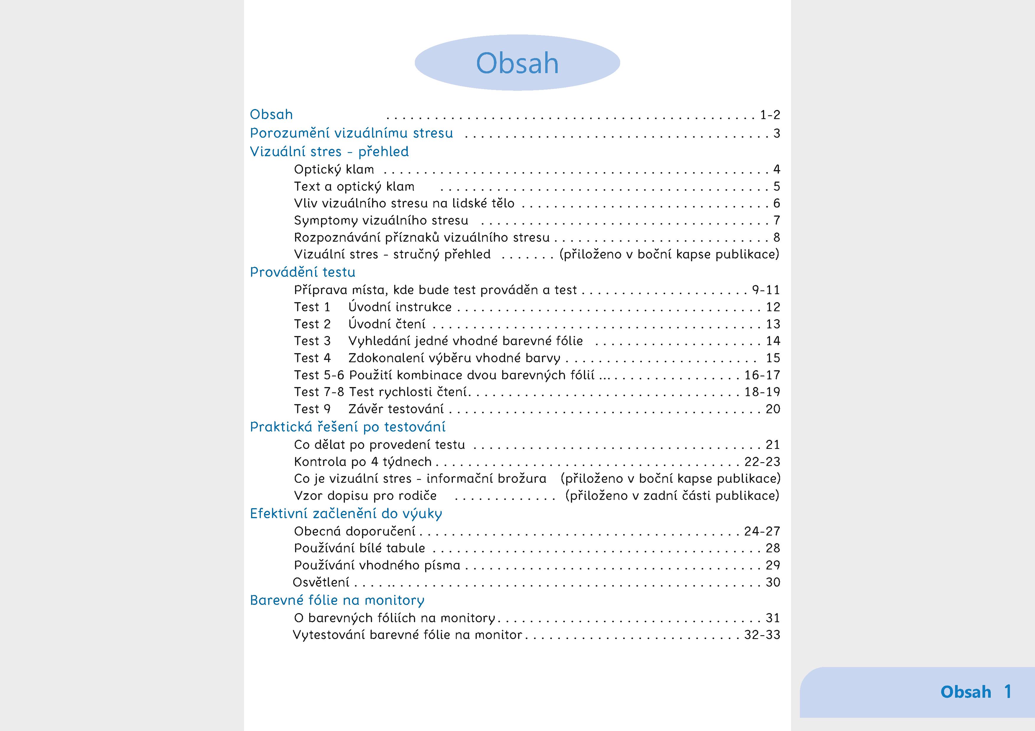 Vizuální stres - testovací sada + záznamy webinářů