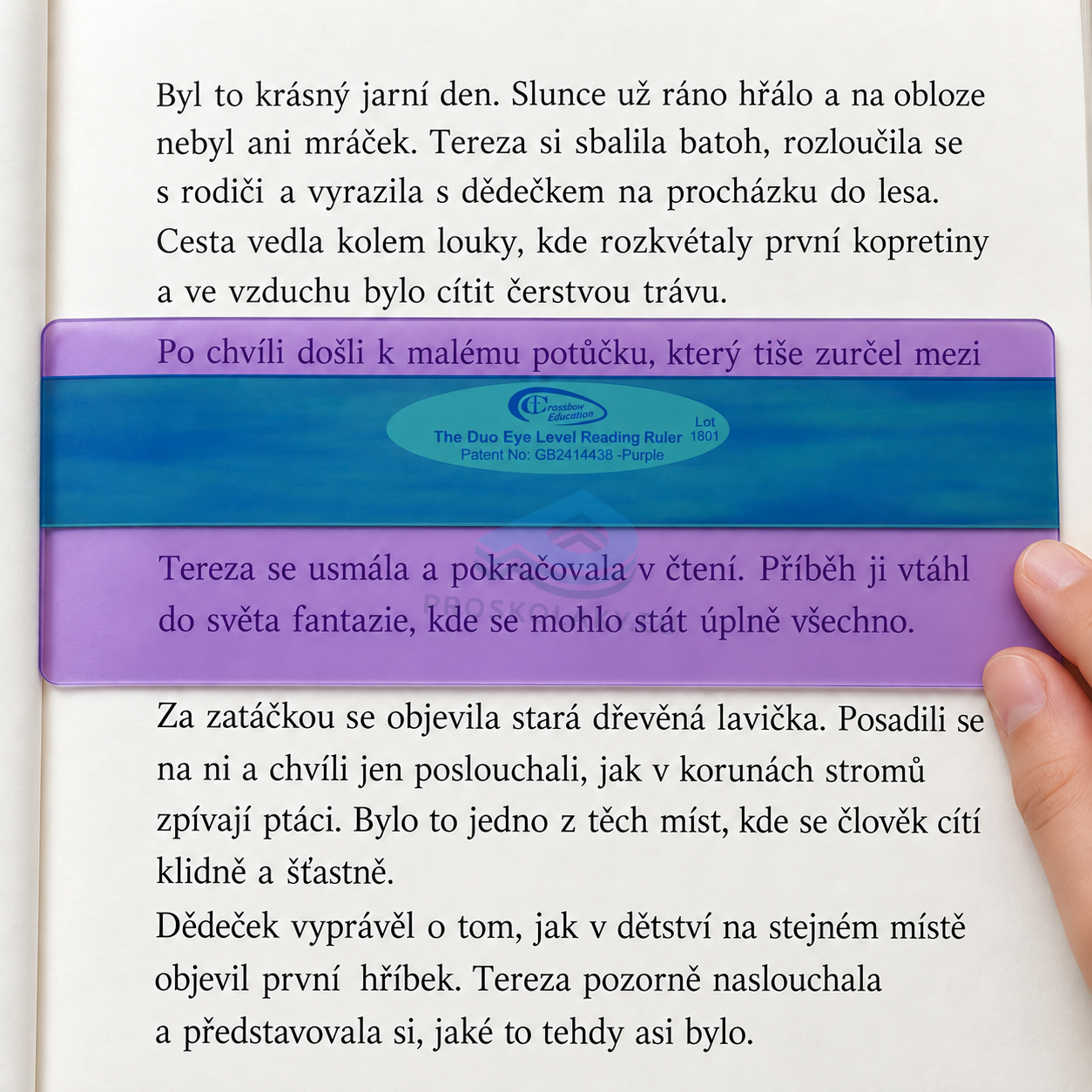 Sada 3 barevných čtecích ukazovátek se zvýrazňovacím pruhem